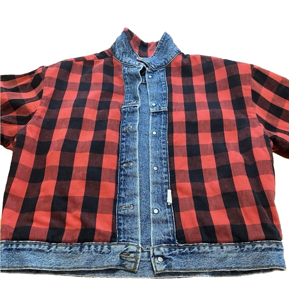 Vintage Levi’s 70417 Type III Trucker Jacket Buffalo Plaid Liner USA Medium - Picture 10 of 15